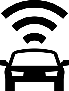 Car Frontal View With Signal Connection Laser Cut Svg File, Free Vectors File